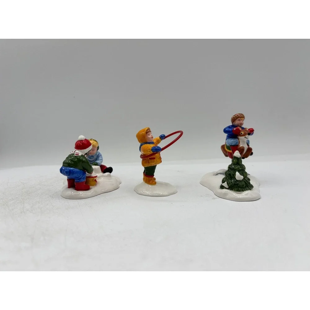 Department 56 1995 Vintage Original Snow Village Frosty Playtime Set of 3 54860